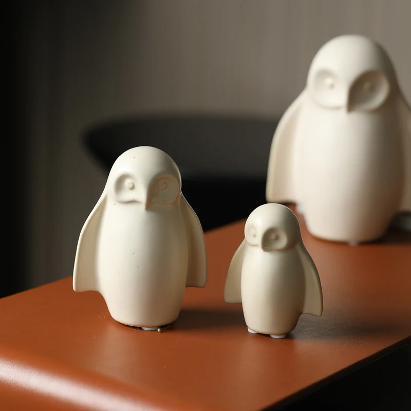 Creative American Modern Ceramic Owl Desktop Ornament Home Decor - Image 2