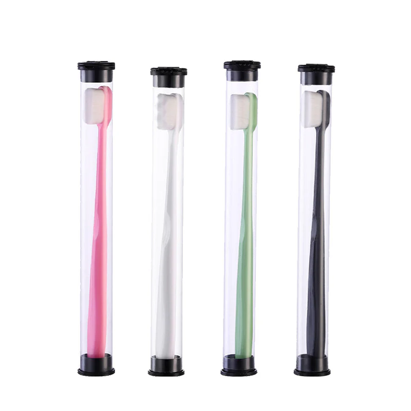 Portable soft-bristled toothbrush, single tube, home care toothbrush with plush bristles. - Image 5
