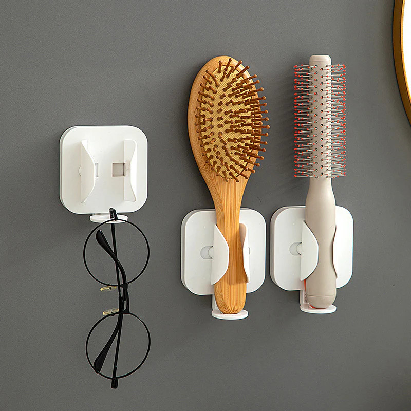 Wall-mounted gravity-sensor electric toothbrush holder, no drilling required, multi-functional toothpaste and comb holder for bathroom use. - Image 4